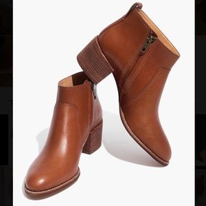 Madewell Asher Boot in Saddle Leather, Size 9.5